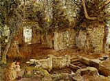 William Davis Marys Well near Saint Asaph painting
